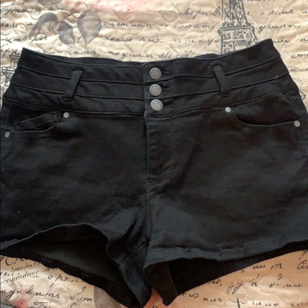 Black High Waisted Shorts